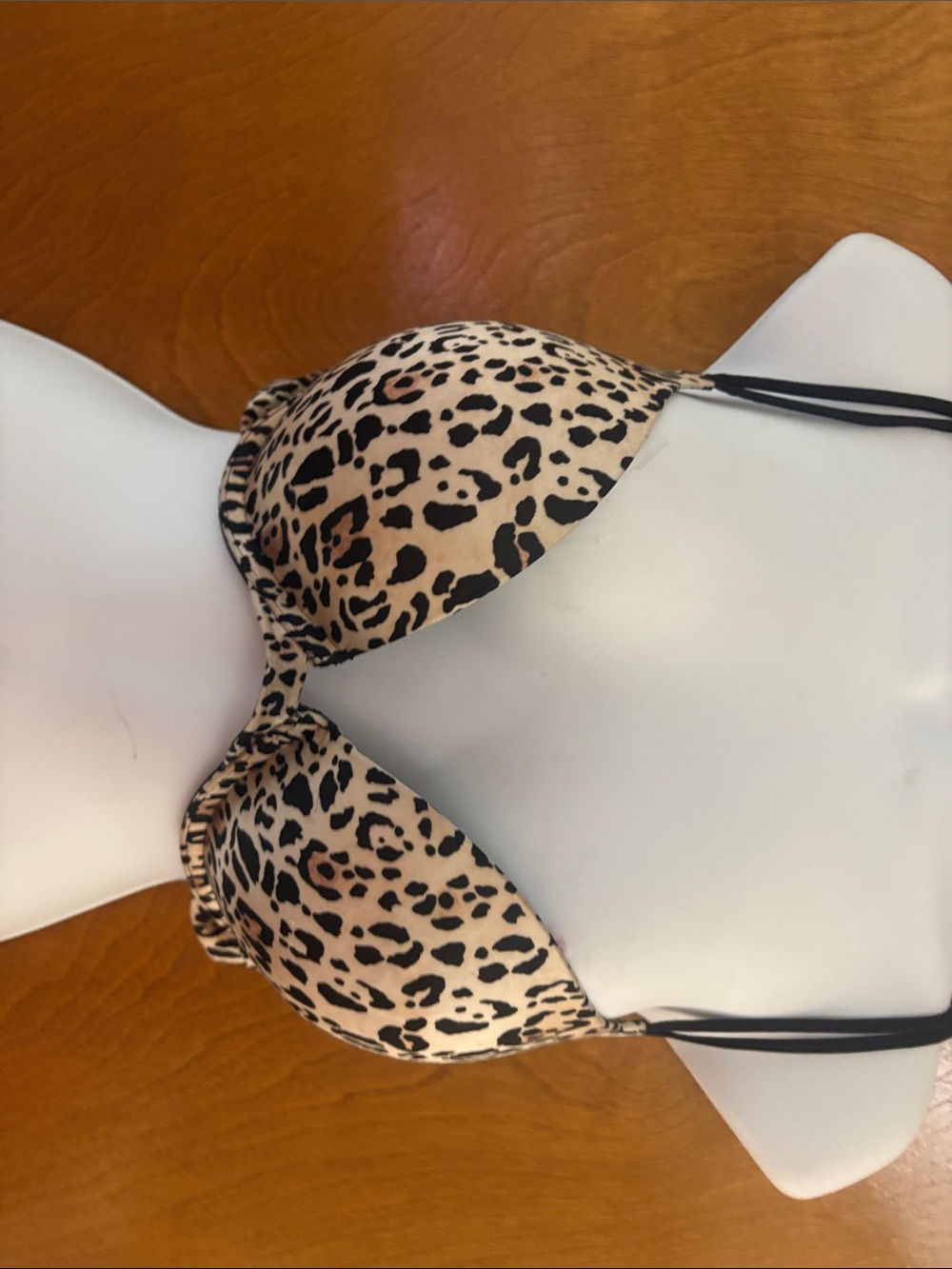 Victoria's Secret Leopard Print Push-Up Bra - Beige & Black